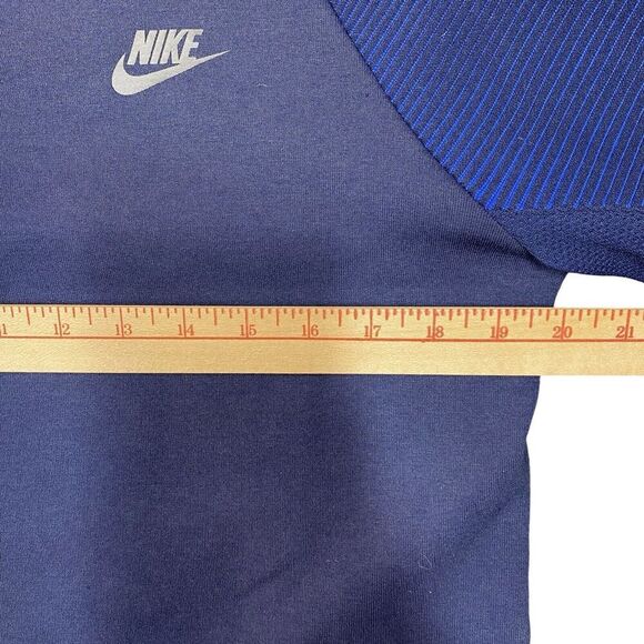 NIKE SPORTSWEAR TECH FLEECE CREW SHIRT NAVY / Blue 809537-451 Unisex Medium - Picture 11 of 13